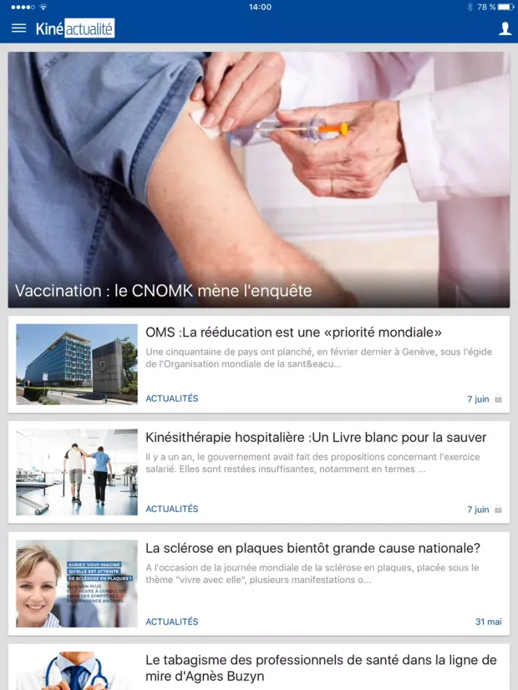 ภาพหน้าจอของ Kiné actualité iPad 