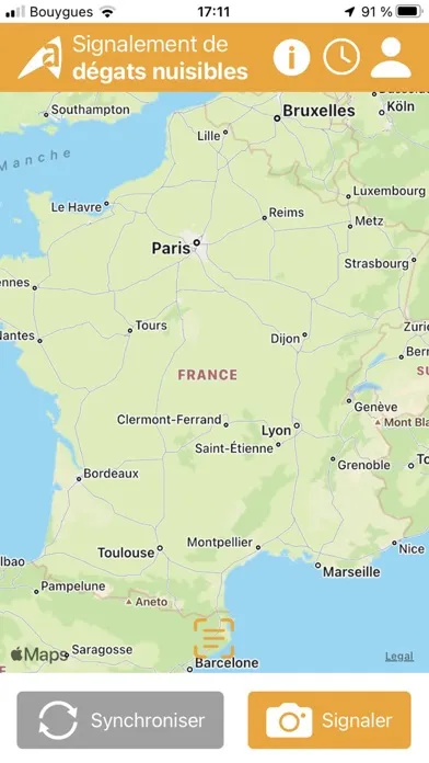 Captures d'écran de Signaler Dégâts Faune Sauvage