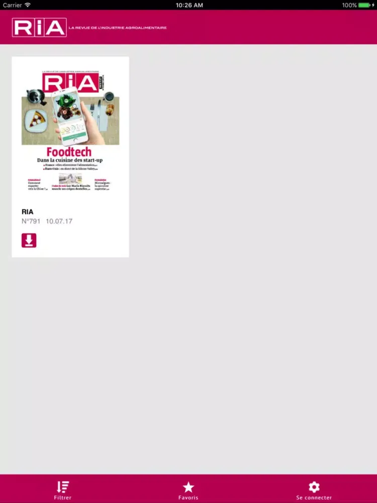 Screenshot di RIA Kiosque iPad 