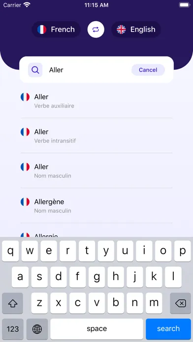 Скриншоты French~English Dictionary