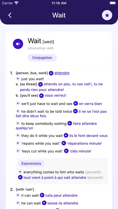 Скриншоты French~English Dictionary
