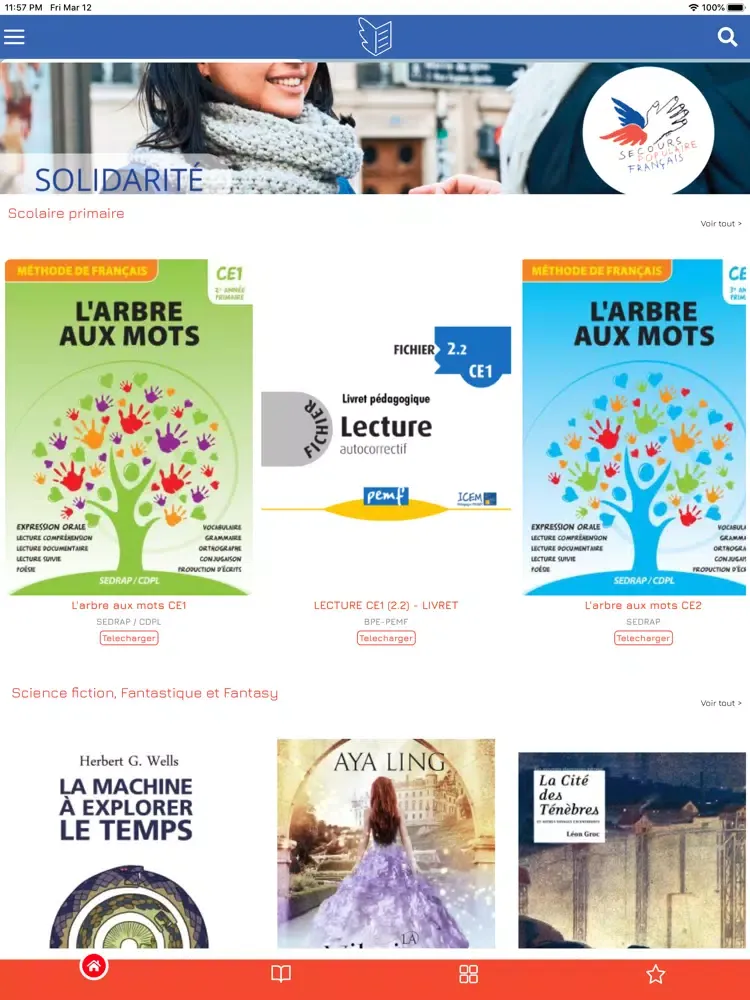 Ảnh chụp màn hình của Kiosk Solidaire iPad 