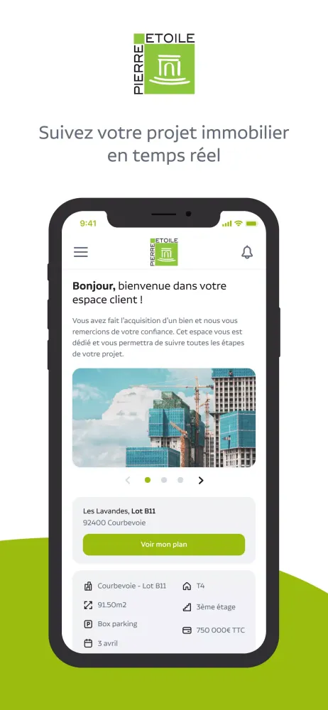 ภาพหน้าจอของ Espace Client Pierre Etoile