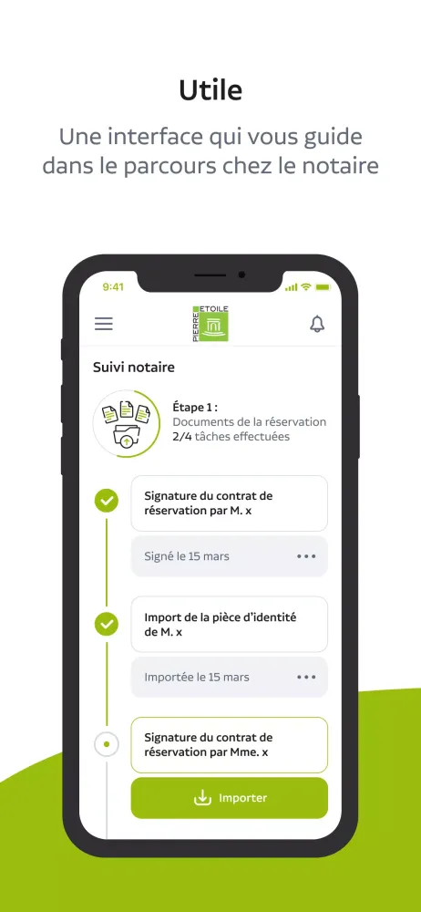 ภาพหน้าจอของ Espace Client Pierre Etoile