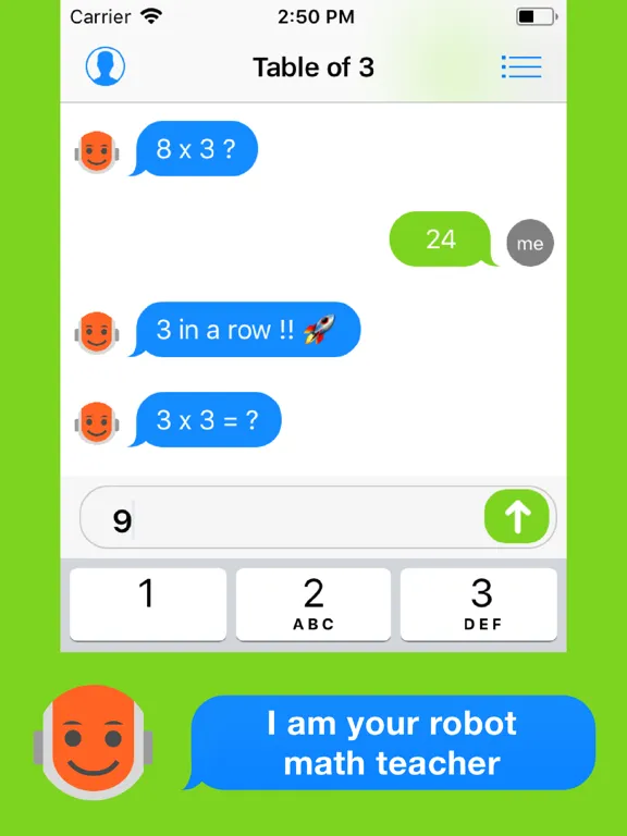 Math Chat - my robot teacher iPad  Ekran Görüntüleri