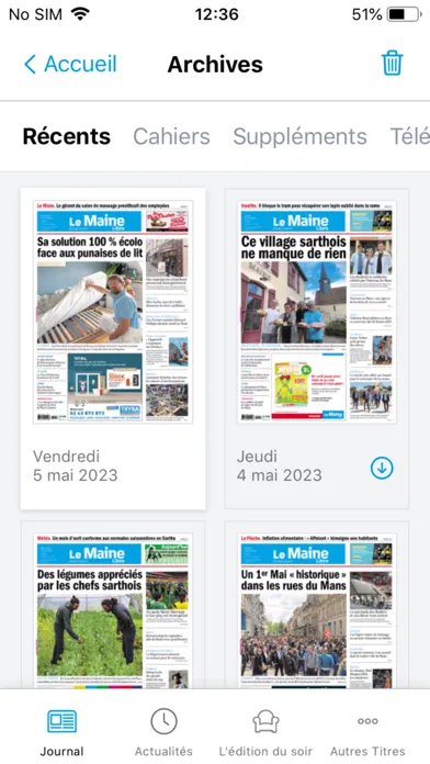 Captures d'écran de Le Maine Libre - Le Journal