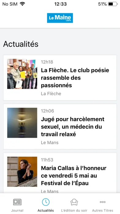 Captures d'écran de Le Maine Libre - Le Journal