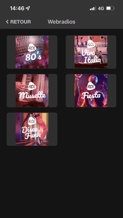 Screenshot di RDL "La Radio qui Chante"