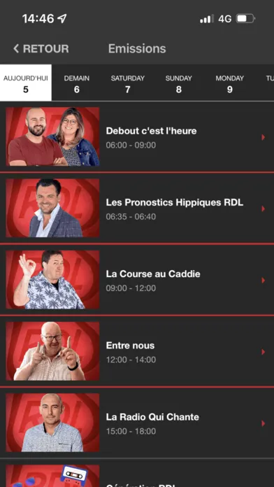 Screenshot di RDL "La Radio qui Chante"
