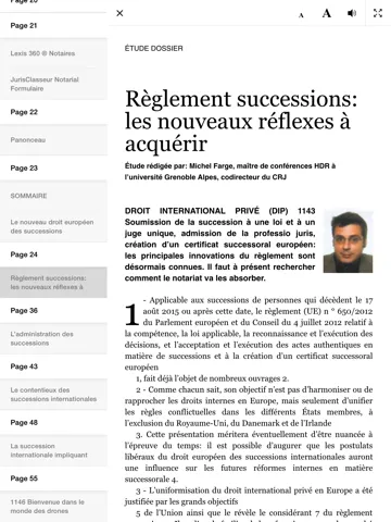 Capturas de tela do Lexis Kiosque iPad 