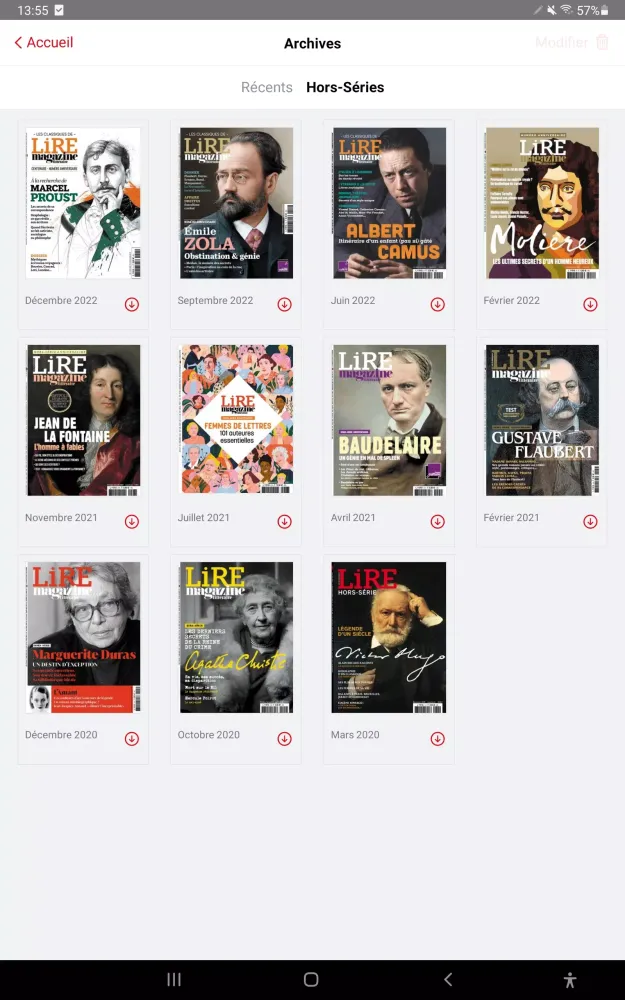 Capturas de tela do Lire avec Ouest-France