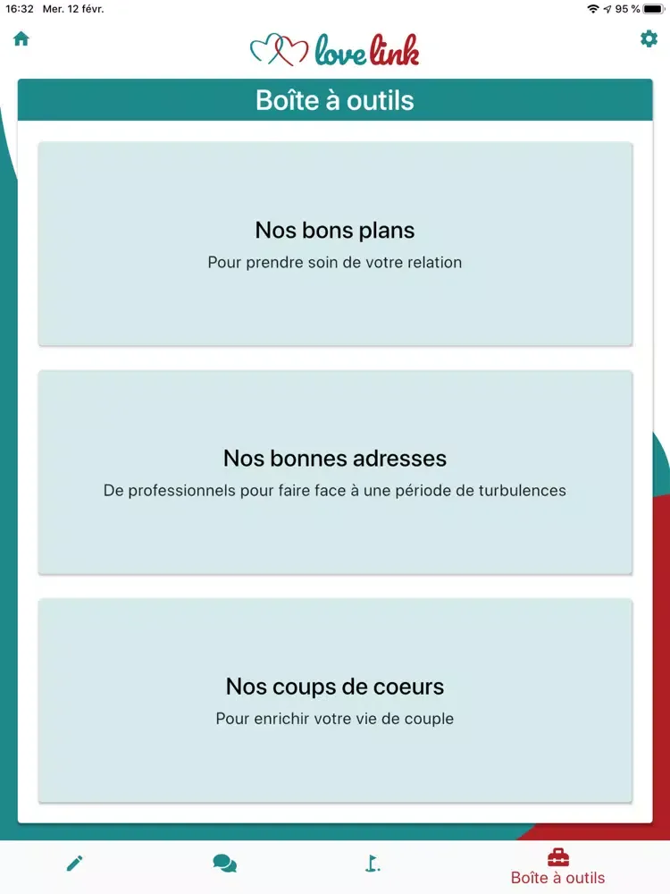 Capturas de tela do Lovelink - Pour mieux s'aimer iPad 