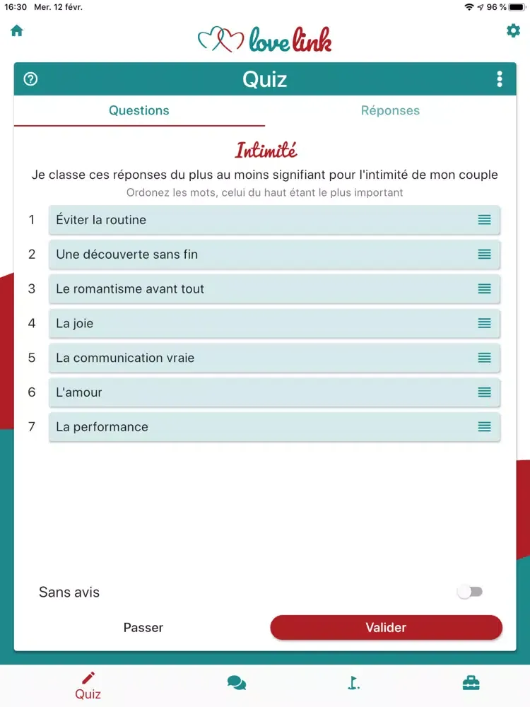 Capturas de tela do Lovelink - Pour mieux s'aimer iPad 