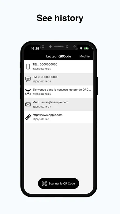 Quick and easy QR code reader Screenshots