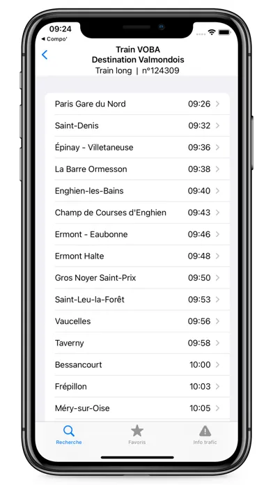 Zrzuty ekranu ProchainTrain (Île-de-France)