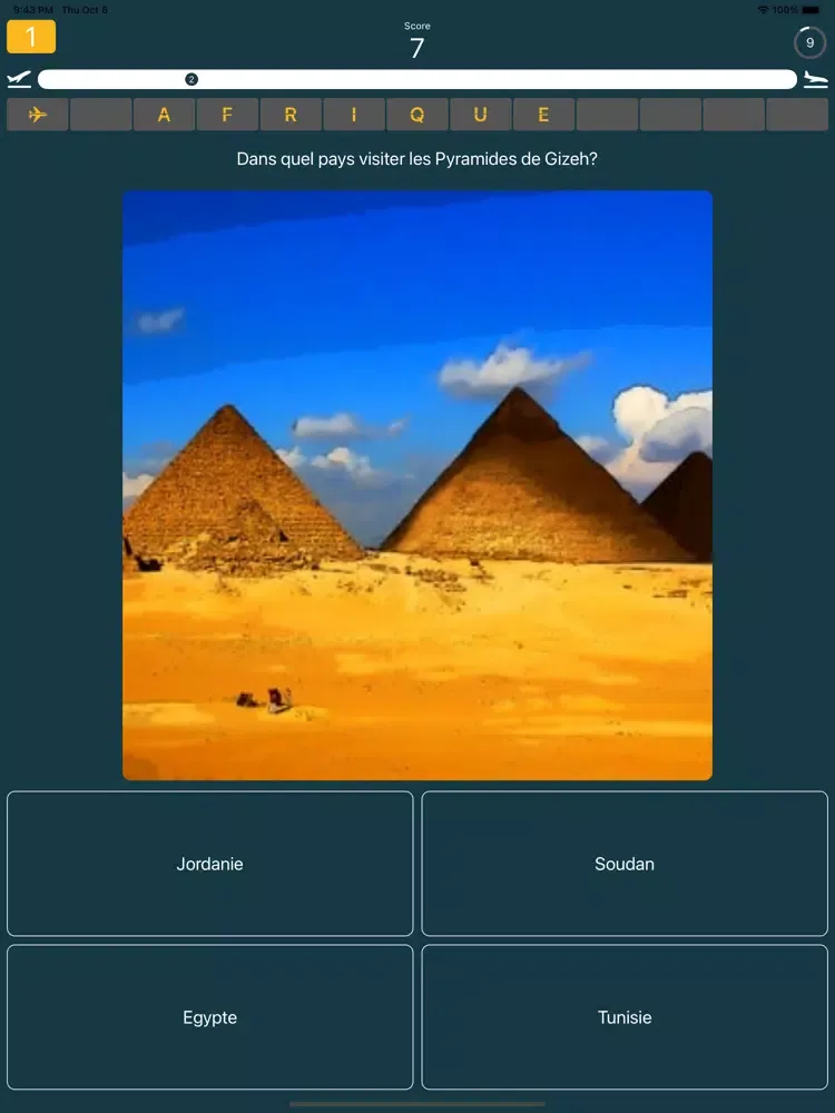 ภาพหน้าจอของ Quizzy Travel iPad 