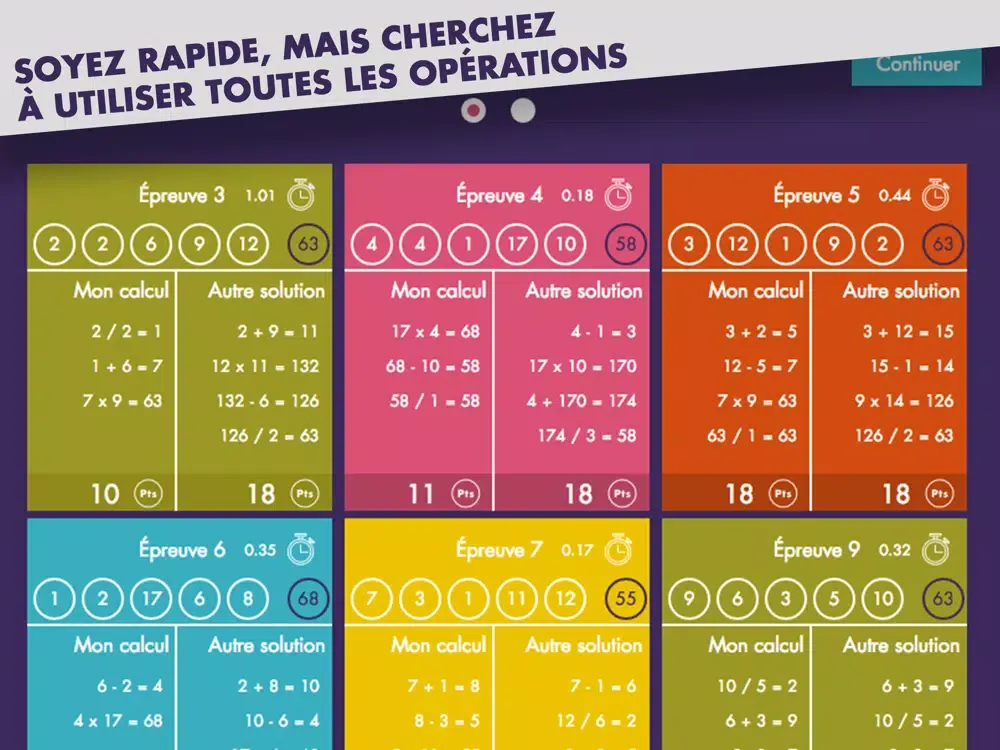 Screenshot di Mathador Solo iPad 
