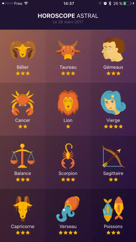 Horoscope Astral - horoscope quotidien gratuit スクリーンショット