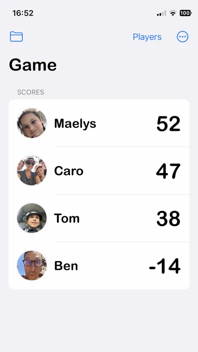 iScore : simple score keeper 스크린샷