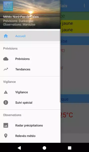 Météo Nord-Pas-de-Calais Screenshots