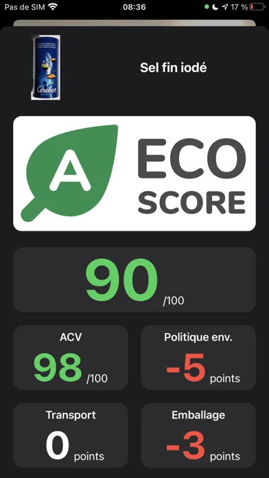 Capturas de tela do Eco-Score - Product scanner