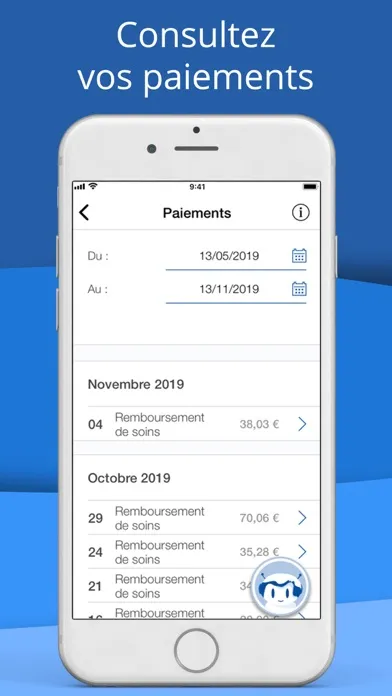 Captures d'écran de Compte ameli