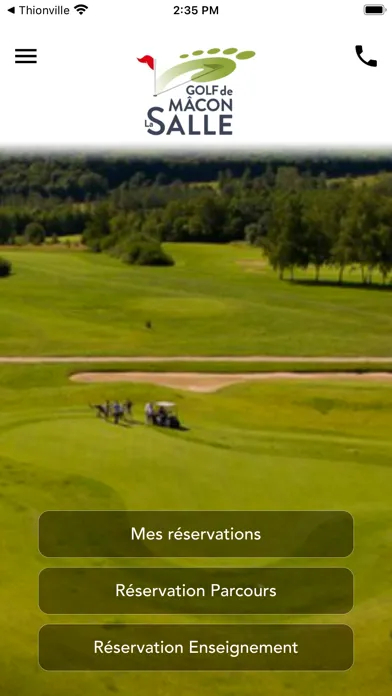 Capturas de tela do Golf de Mâcon La Salle
