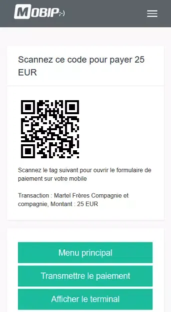 Capturas de pantalla de MOBIP ;-) Paiement par mobile