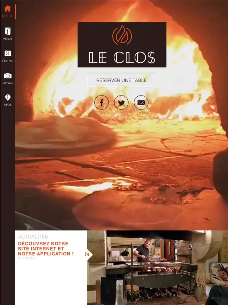 Le Clos - Restaurant Géménos iPad  スクリーンショット