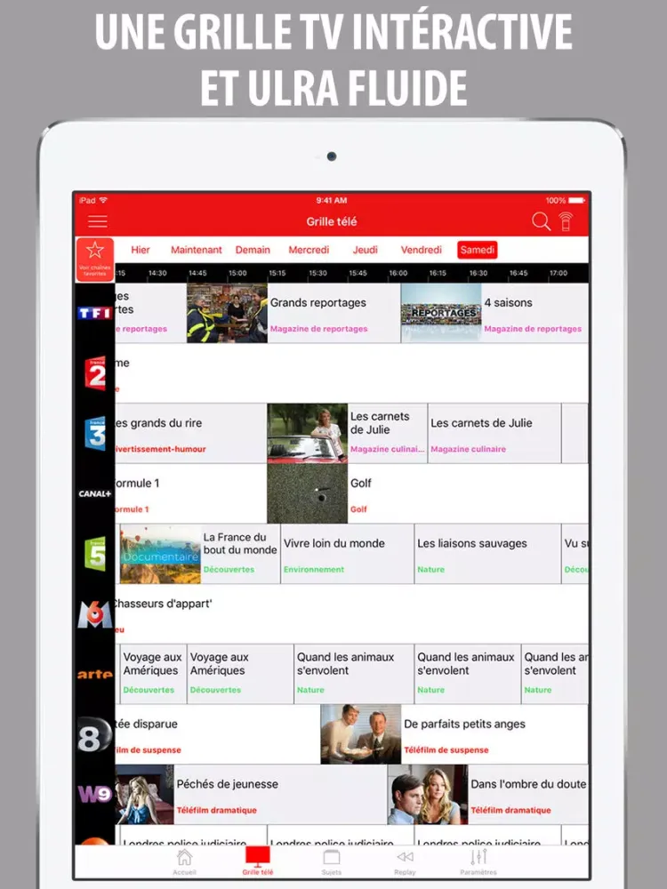 Télé Poche Guide TV iPad 应用截图