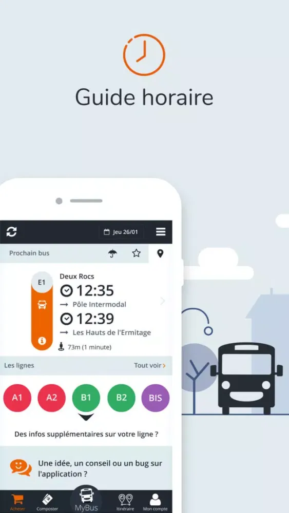 Capturas de tela do MyBus Biarritz