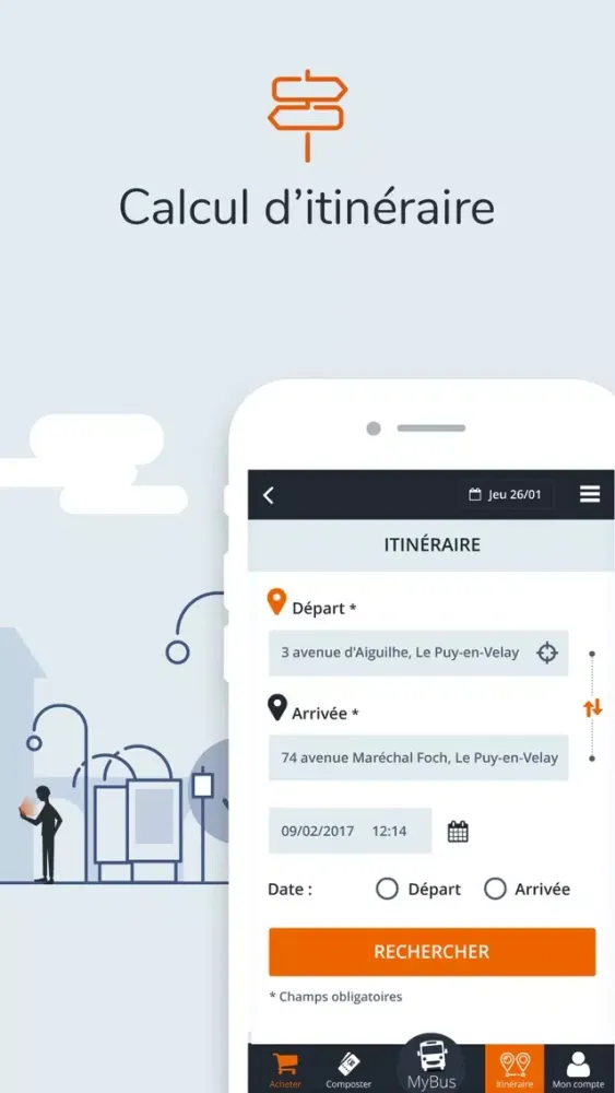 Capturas de tela do MyBus Biarritz