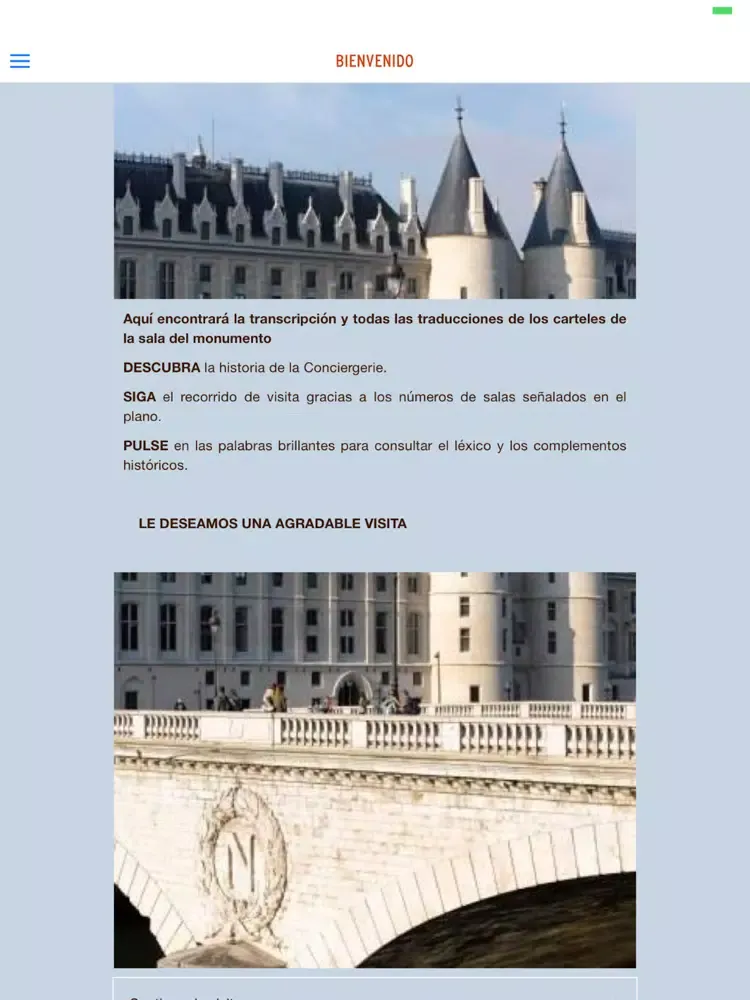 Visita de la Conciergerie iPad  स्क्रीनशॉट