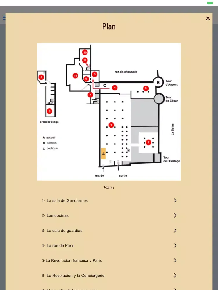 Visita de la Conciergerie iPad  स्क्रीनशॉट