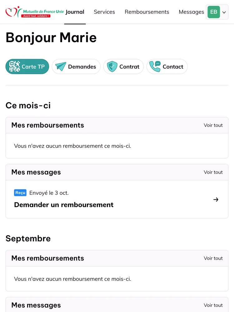 Mutuelle de France Unie Screenshots