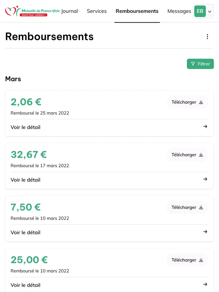 Mutuelle de France Unie Screenshots