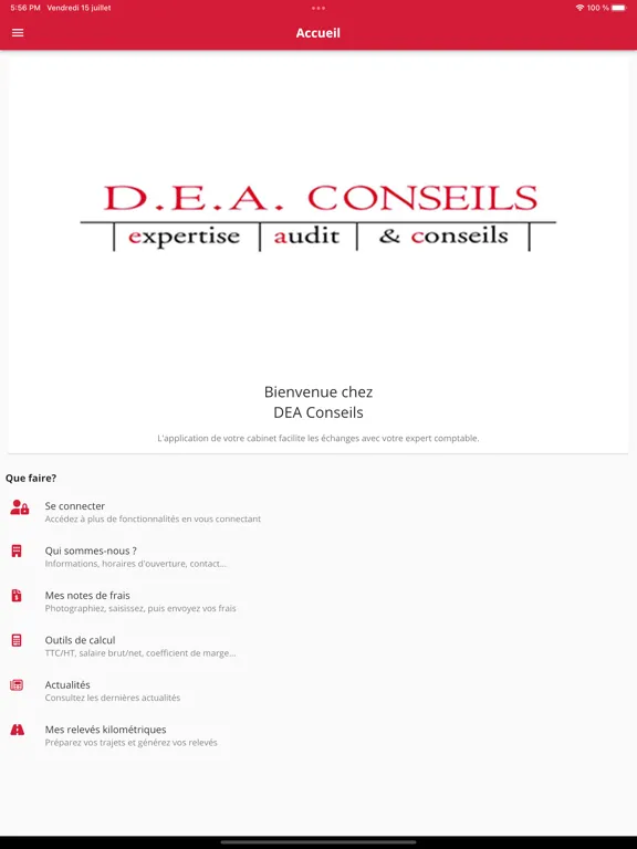 DEA CONSEILS iPad  سکرین شاٹس