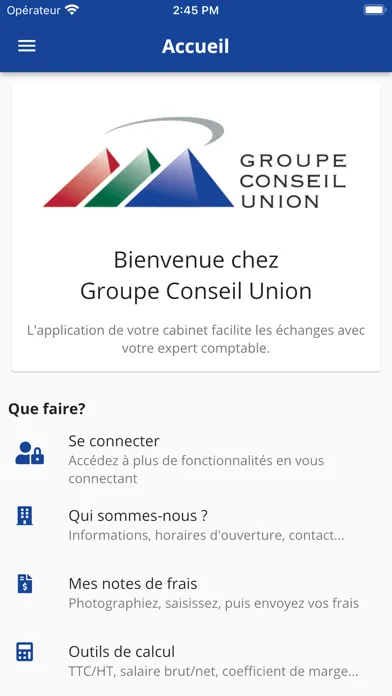 ภาพหน้าจอของ Groupe Conseil Union