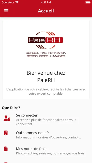ภาพหน้าจอของ PAIE RH