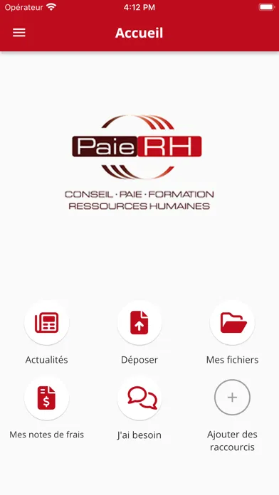 ภาพหน้าจอของ PAIE RH
