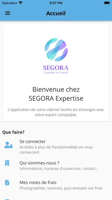 Tangkapan skrin Segora Expertise et Conseil