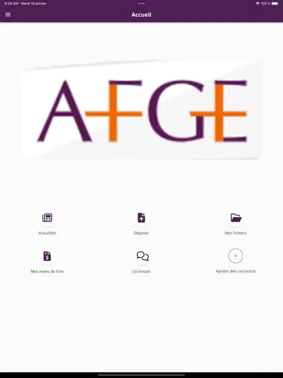 Ảnh chụp màn hình của AFGE iPad 