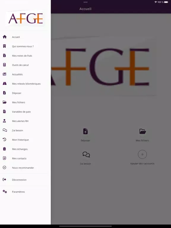 Ảnh chụp màn hình của AFGE iPad 