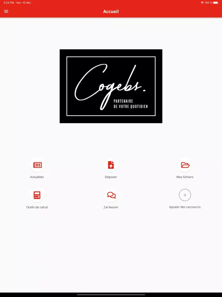 Ảnh chụp màn hình của COGEBS CEE iPad 
