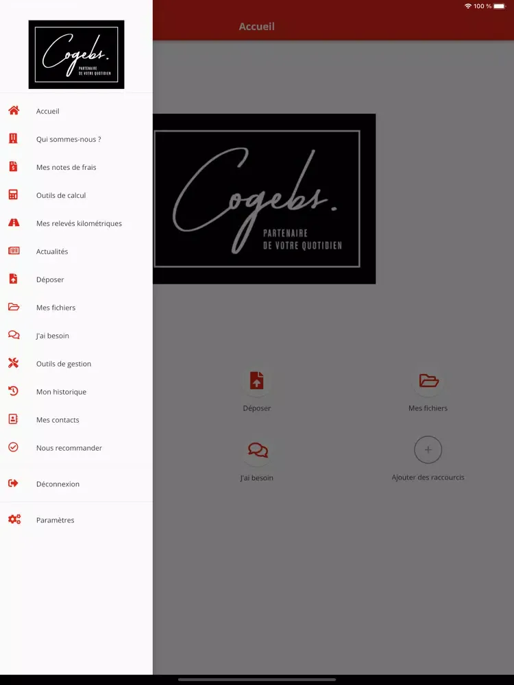 Ảnh chụp màn hình của COGEBS CEE iPad 