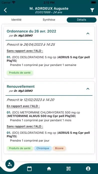 Captures d'écran de Medilink