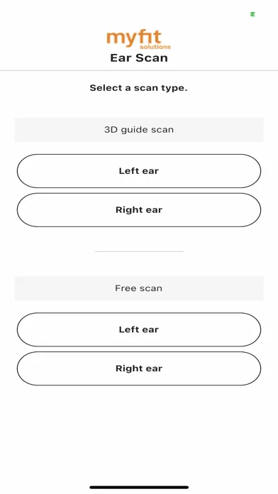 Capturas de tela do Ear scan
