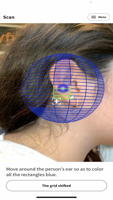 Capturas de tela do Ear scan