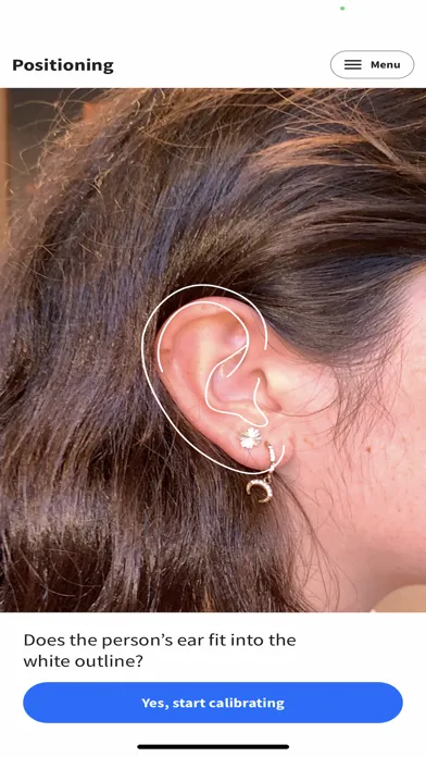 Capturas de tela do Ear scan