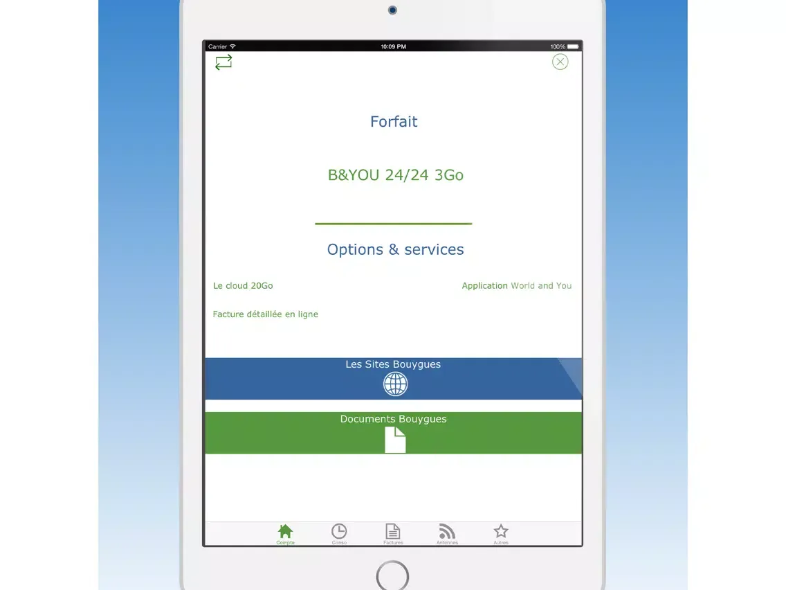 ภาพหน้าจอของ B&VOUS : Suivi conso pour bandyou bouygues premium iPad 